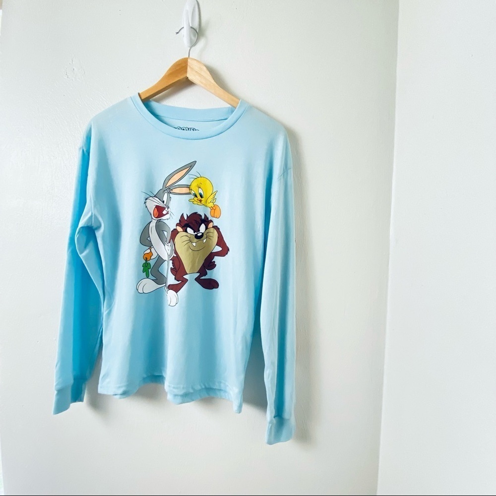 Looney Tunes Blue Bug Bunny T Shirt. Sz L - Picture 5 of 6